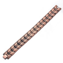 3-row Magnet 21 Wide Pure Copper Diagonal Bracelet - Image 3
