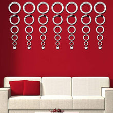 3D Ring 42 Silver Acrylic mirror for wall decor - Image 5