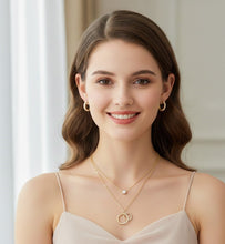 Double Ring Sparkle Pendant Set - Image 2