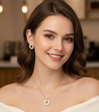 Radiant Circle Halo CZ Pendant Set - UAE Dropshipping