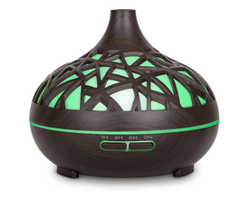 Wooden Lattice Ultrasonic Aroma Diffuser - UAE Dropshipping