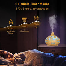 Wooden Lattice Ultrasonic Aroma Diffuser - Image 3